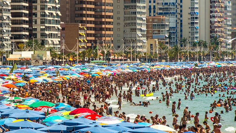 Benidorm in Summer