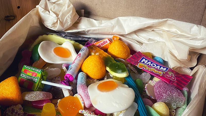 Christmas boxes featuring sweets