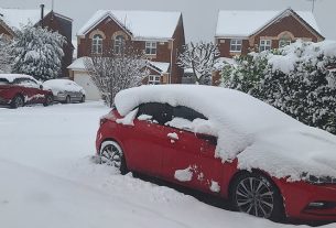 Car in freezing conditions