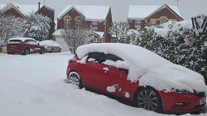 Car in freezing conditions