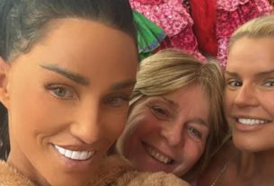 Katie Price with Joker teeth