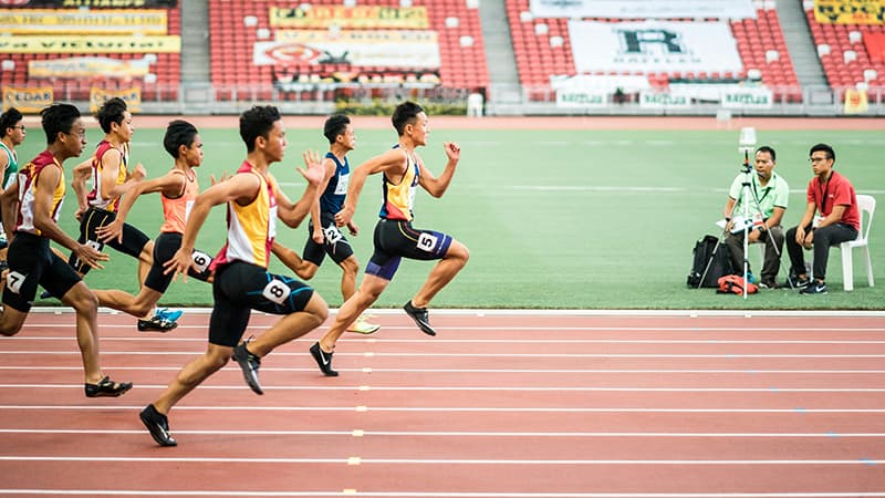Sprinting in slippers