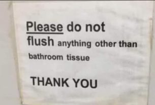 Patrons confused by toilet signage